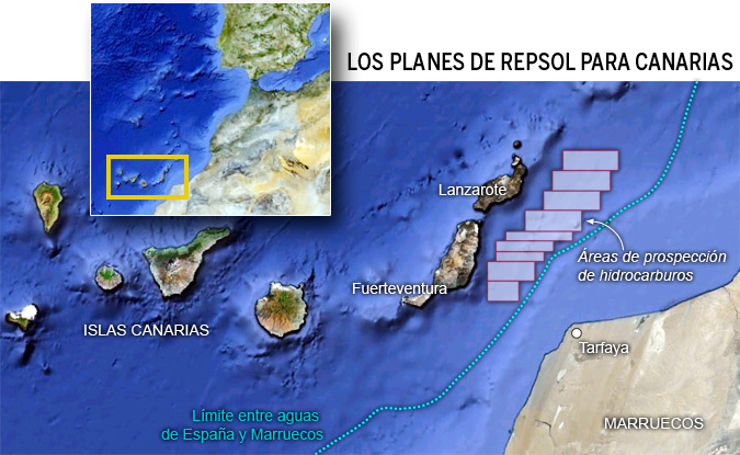 Repsol sabrá dentro de  un mes el resultado de las prospecciones en Canarias