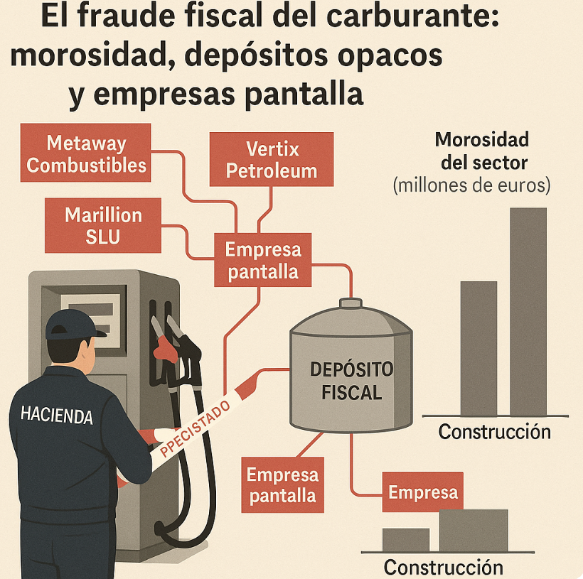 LOS CARBURANTES, NUEVOS MOROSOS RELEVANTES: EL SECTOR SUPERA A LA CONSTRUCCIÓN EN LA LISTA DE HACIENDA