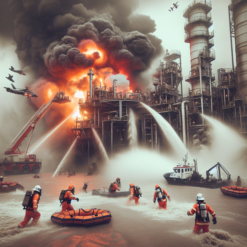 Explosión y gran incendio en refinería de Texas